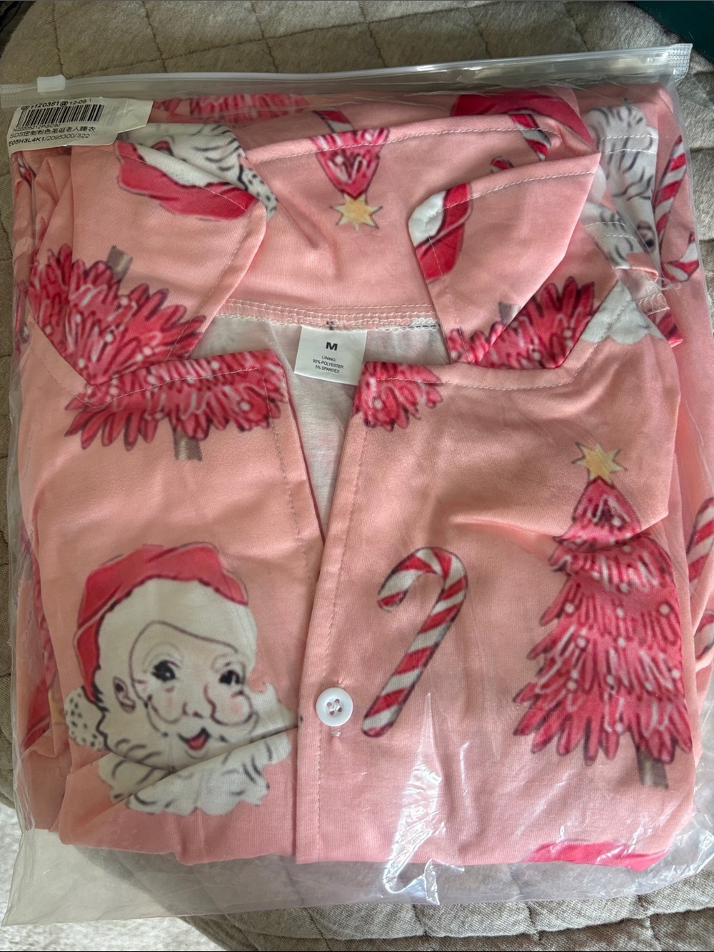 Pink Holiday womenโs Pajama Set -